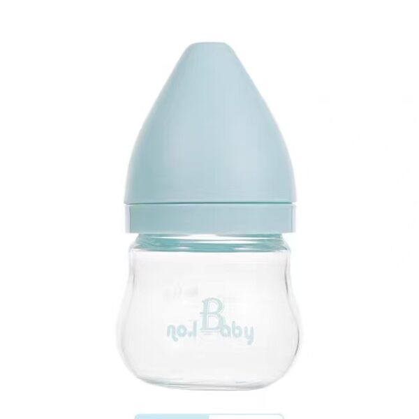 Glass baby bottles - 0 to 6 months, over 6 months and above - wide-mouthed anti-choking and anti-bloating gas bottles